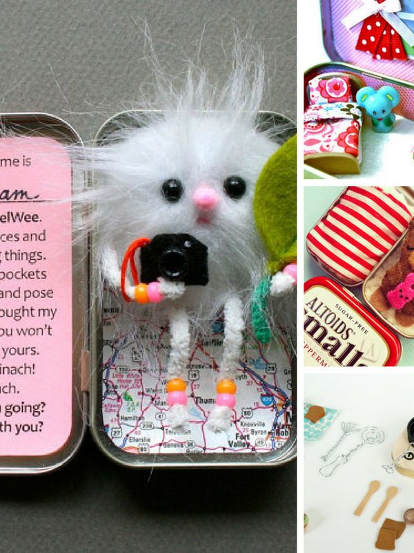 These Altoid tin playsets are adorable - especially that little travelling guy! Thanks for sharing!