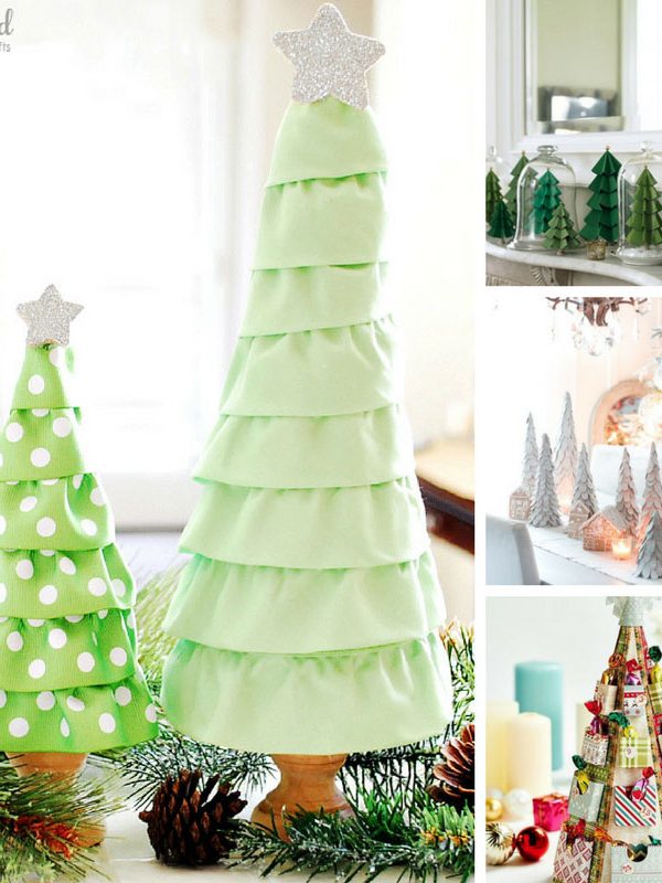 These DIY Christmas tree crafts are stunning! Can't wait to make them and festive up my mantel!