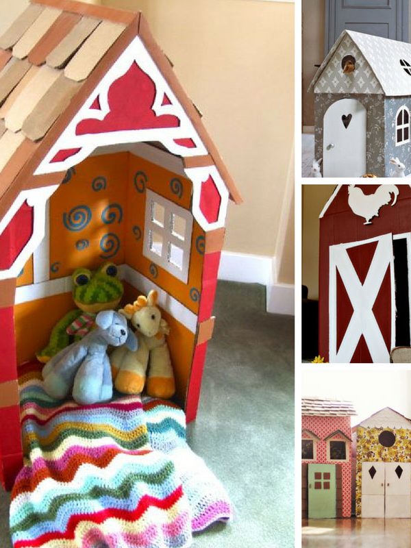 WOW these DIY cardboard playhouses are brilliant!