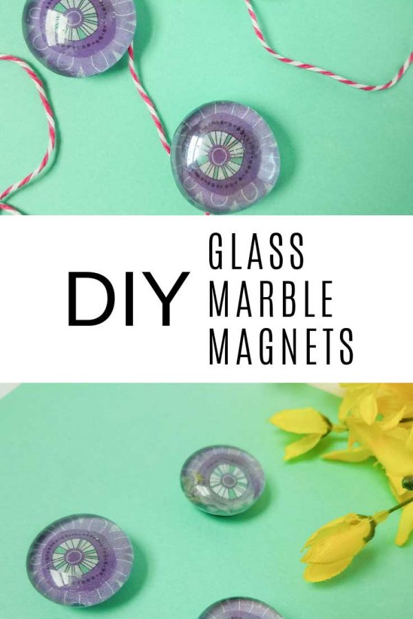 These DIY Glass Marble Magnets are super easy to make and you can make them to match your kitchen decor
