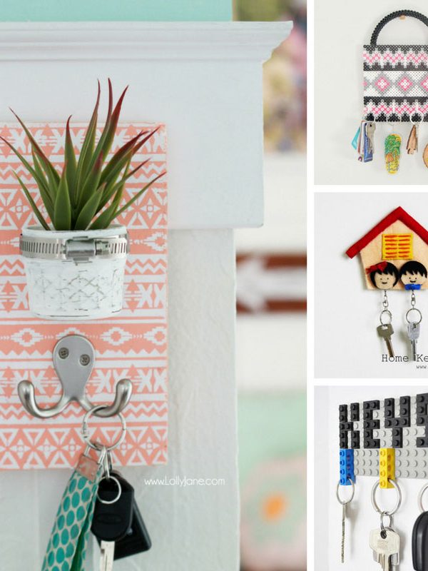 These DIY key holders look great and now we don't lose our keys because they're in the entry way where we need them!