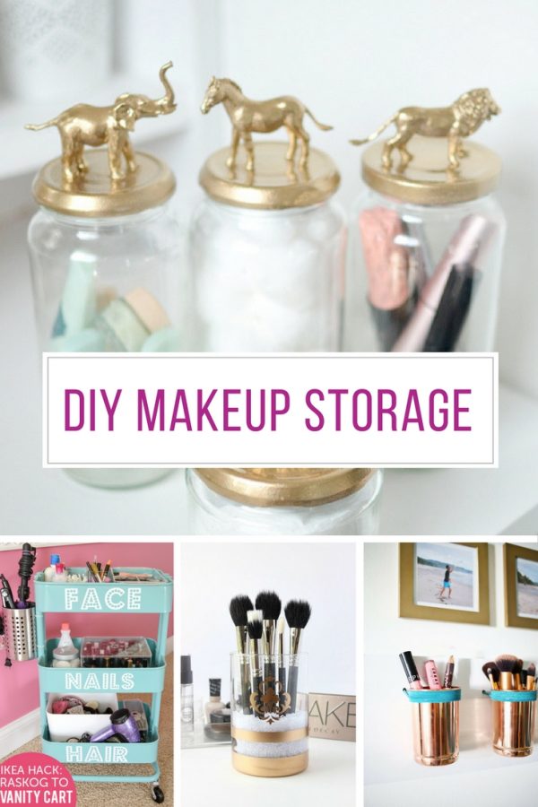 These DIY Make-up storage ideas are fabulous!