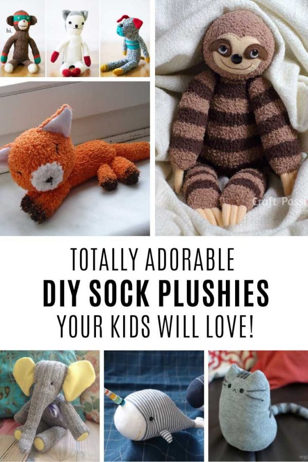 Oh my goodness these DIY sock plushies are too cute for words!