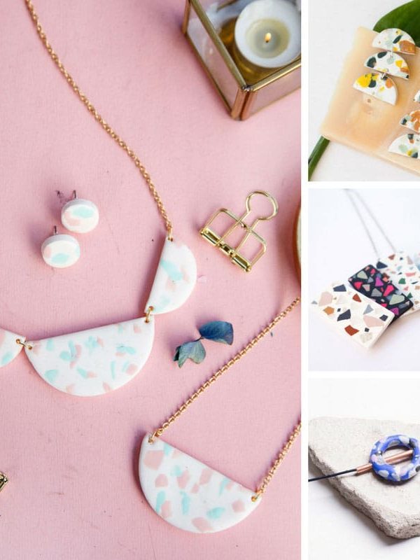 Terrazzo is super hot for 2018 so be on trend with one of these Terrazzo necklaces you can make at home!