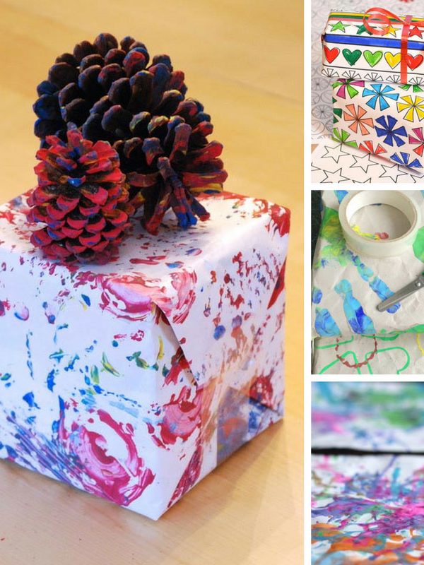 Loving this DIY wrapping paper - and the kids will have so much fun making it!