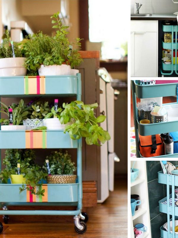 So many genius uses for the IKEA Raskog cart in the kitchen!