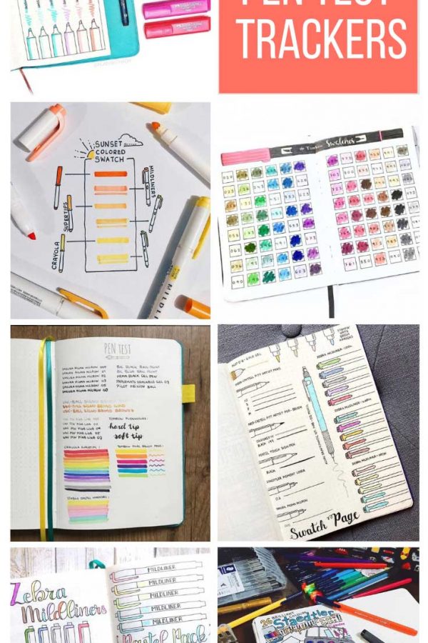 These pen test tracker spreads are a must have for your BUJO!