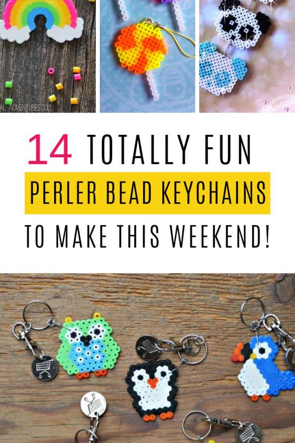 Perler bead crafting is great fun for kids and grownups so why not spend some time together this weekend making some of these perler bead keychains