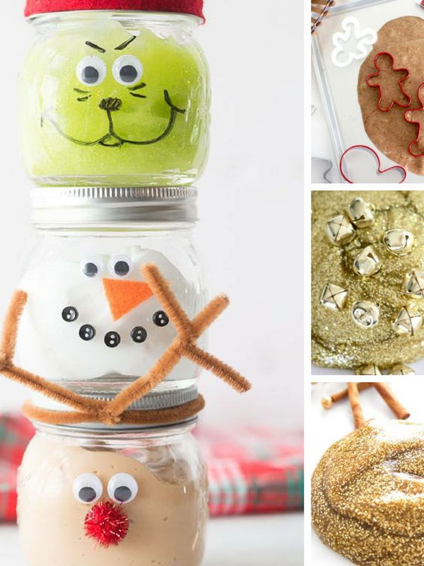 Christmas Slime Recipes make the perfect stocking stuffer for kids!